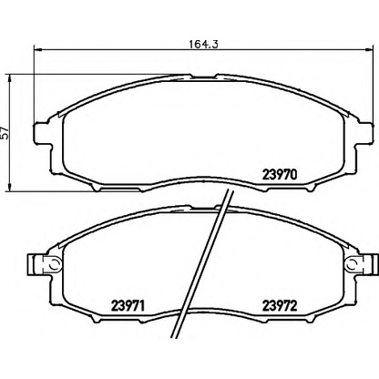 Photo Brake Pad Set, disc brake HELLA 8DB355010671