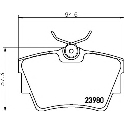 Foto Bremsbelagsatz, Scheibenbremse HELLA 8DB355010761