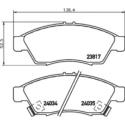 Фото Комплект тормозных колодок, дисковый тормоз HELLA 8DB355011081