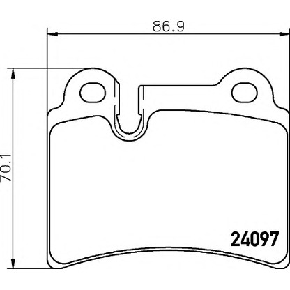 Фото Комплект тормозных колодок, дисковый тормоз HELLA 8DB355011861