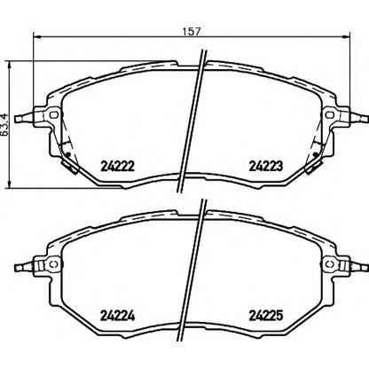 Photo Brake Pad Set, disc brake HELLA 8DB355012031