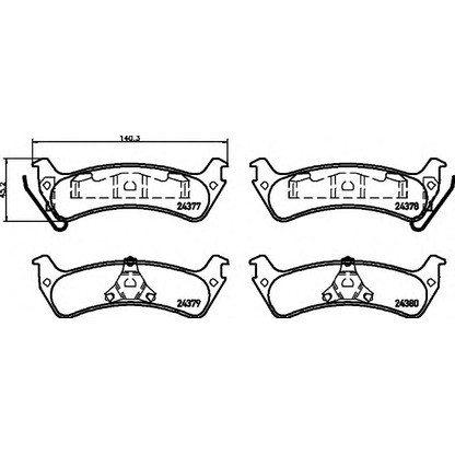 Foto Kit pastiglie freno, Freno a disco HELLA 8DB355012491