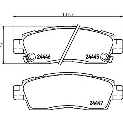 Photo Brake Pad Set, disc brake HELLA 8DB355012821