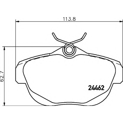 Photo Brake Pad Set, disc brake HELLA 8DB355012881