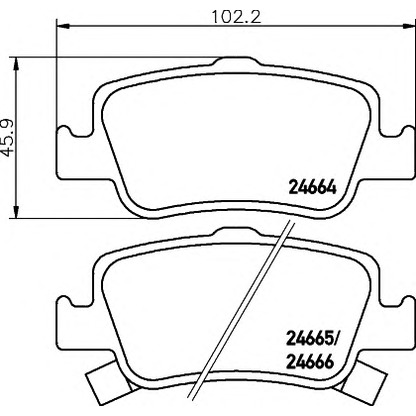 Фото Комплект тормозных колодок, дисковый тормоз HELLA 8DB355013571