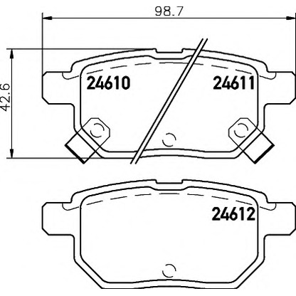 Photo Brake Pad Set, disc brake HELLA 8DB355013581