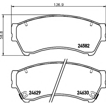 Photo Brake Pad Set, disc brake HELLA 8DB355013761