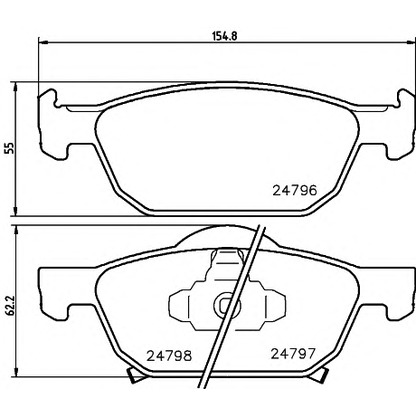 Photo Brake Pad Set, disc brake HELLA 8DB355013891