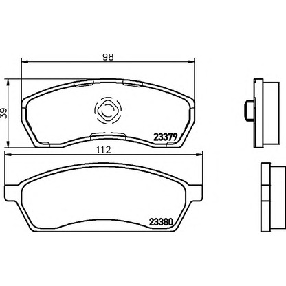 Photo Brake Pad Set, disc brake HELLA 8DB355014011