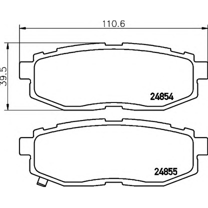 Фото Комплект тормозных колодок, дисковый тормоз HELLA 8DB355014341