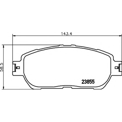 Photo Brake Pad Set, disc brake HELLA 8DB355014441