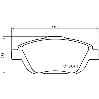 Foto Kit pastiglie freno, Freno a disco HELLA 8DB355014551