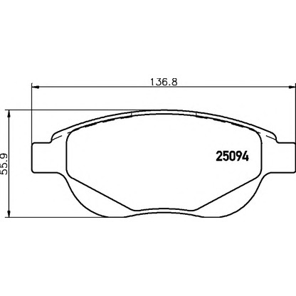 Photo Brake Pad Set, disc brake HELLA 8DB355015381