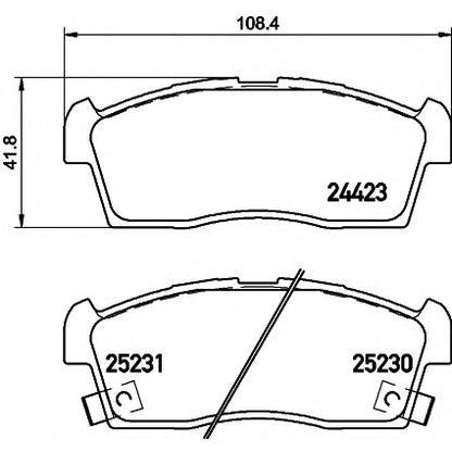 Photo Brake Pad Set, disc brake HELLA 8DB355016111