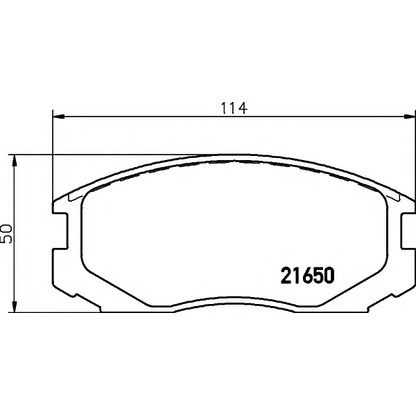 Photo Brake Pad Set, disc brake HELLA 8DB355016311