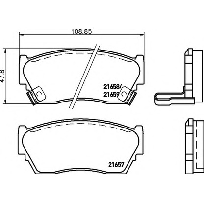 Foto Kit pastiglie freno, Freno a disco HELLA 8DB355016351