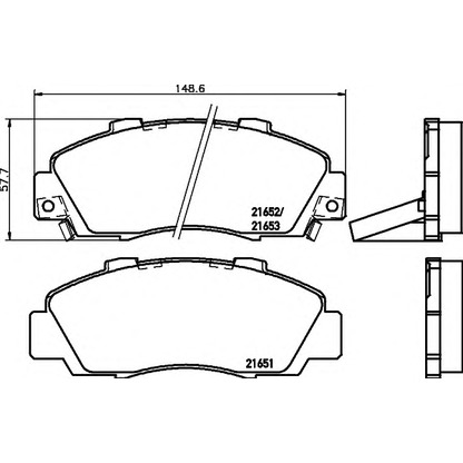 Photo Brake Pad Set, disc brake HELLA 8DB355016441