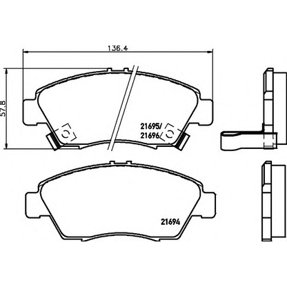 Foto Kit pastiglie freno, Freno a disco HELLA 8DB355016461