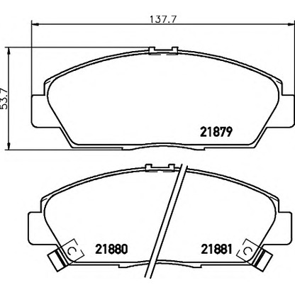 Photo Brake Pad Set, disc brake HELLA 8DB355016631