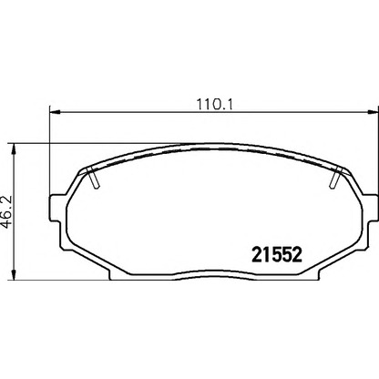 Photo Brake Pad Set, disc brake HELLA 8DB355016821