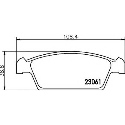 Photo Brake Pad Set, disc brake HELLA 8DB355017001