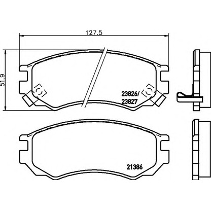 Photo Brake Pad Set, disc brake HELLA 8DB355017061