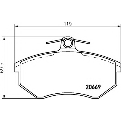 Foto Kit pastiglie freno, Freno a disco HELLA 8DB355017641