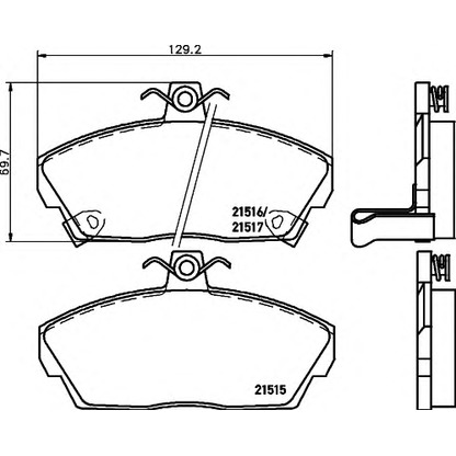 Photo Brake Pad Set, disc brake HELLA 8DB355018031