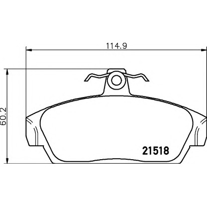 Photo Brake Pad Set, disc brake HELLA 8DB355018081