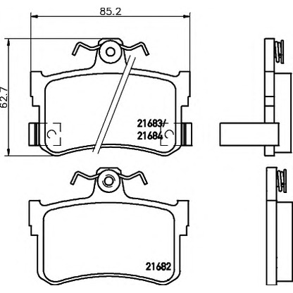 Foto Kit pastiglie freno, Freno a disco HELLA 8DB355018611