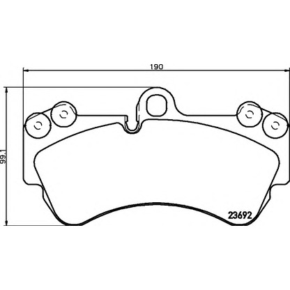 Photo Brake Pad Set, disc brake HELLA 8DB355018701