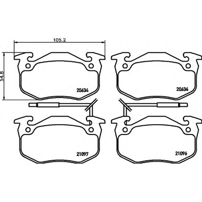 Foto Kit pastiglie freno, Freno a disco HELLA 8DB355018941