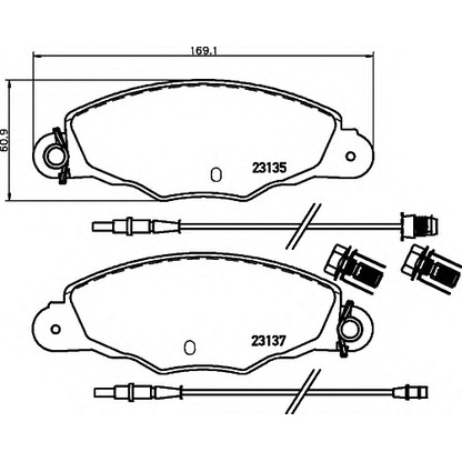 Foto Kit pastiglie freno, Freno a disco HELLA 8DB355019331