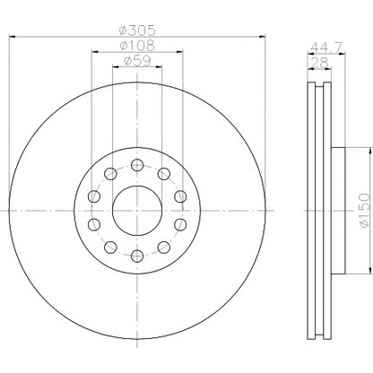 Foto Disco de freno HELLA 8DD355108911