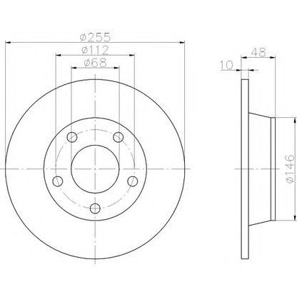 Photo Brake Disc HELLA 8DD355109081