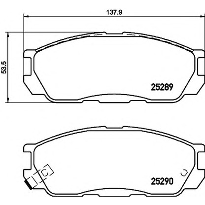 Photo Brake Pad Set, disc brake HELLA 8DB355019661