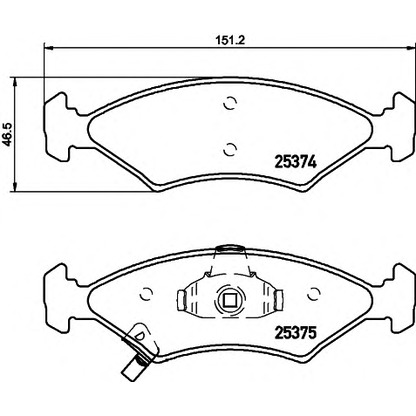 Photo Brake Pad Set, disc brake HELLA 8DB355019891