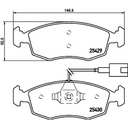 Photo Brake Pad Set, disc brake HELLA 8DB355019651