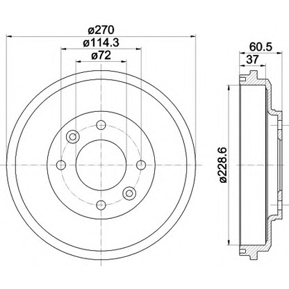 Фото Тормозной барабан HELLA 8DT355301741