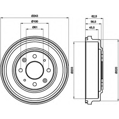 Photo Brake Drum HELLA 8DT355300231