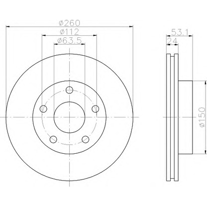 Foto Disco de freno HELLA 8DD355103801