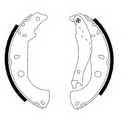 Photo Brake Shoe Set HELLA 8DB355022761