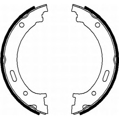 Photo Brake Shoe Set, parking brake HELLA 8DA355050901