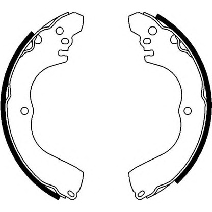 Photo Brake Shoe Set HELLA 8DB355050991