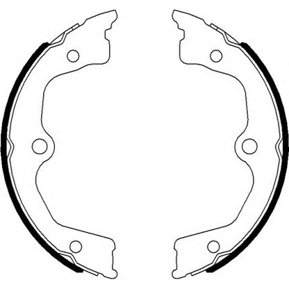 Photo Brake Shoe Set, parking brake HELLA 8DA355051071