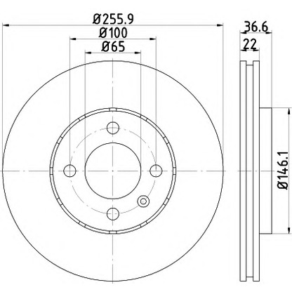 Photo Brake Disc HELLA 8DD355118261