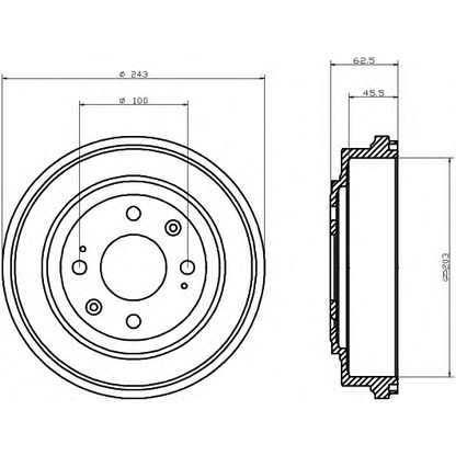 Photo Brake Drum HELLA 8DT355300751