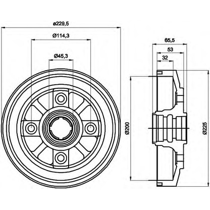 Фото Тормозной барабан HELLA 8DT355302281