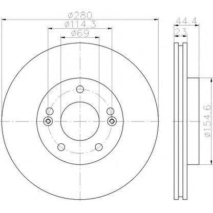 Photo Brake Disc HELLA 8DD355118371