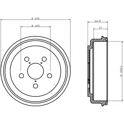 Photo Brake Drum HELLA 8DT355302071